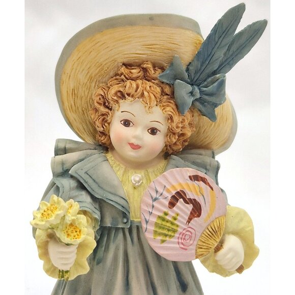 SUNDAY BEST Figurine girl holding fan Hamilton Maud Humphrey Bogart M0102 1992 - Picture 4 of 12